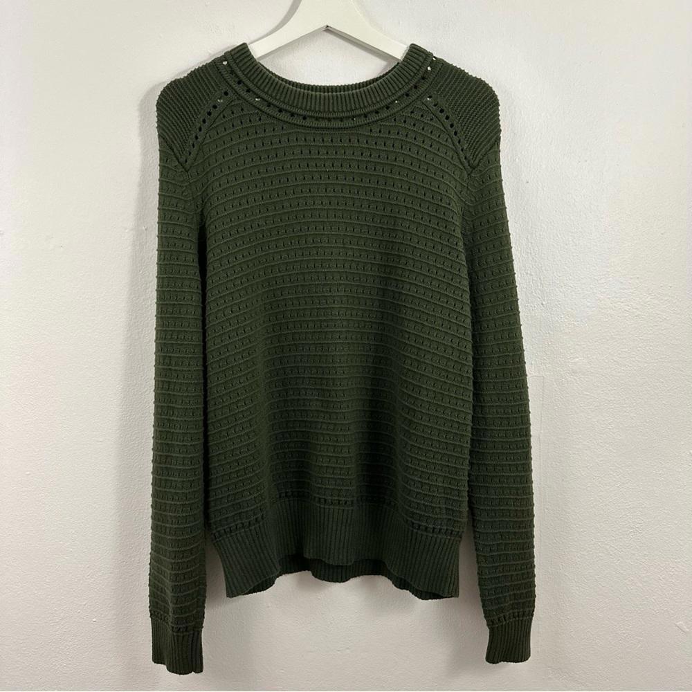 LOFT Women’s Green Crewneck Long Sleeve Sweater Size XL ...